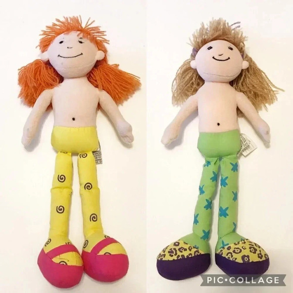 Lot of 2 Groovy Girls Dolls Jordan 2000 & Siri 2001 Manhattan Toy Plush Dolls - Picture 1 of 16